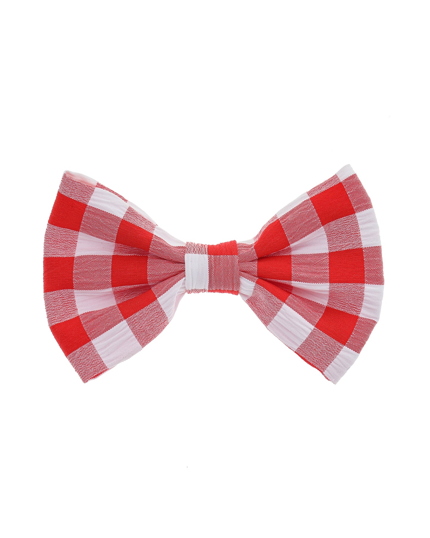 Red Gingham Collar Bow Tie