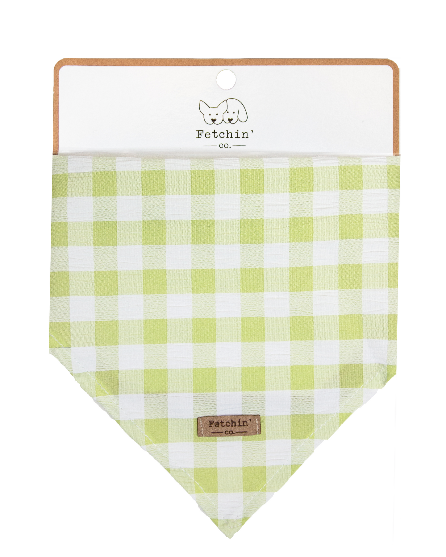 Green Gingham Bandana