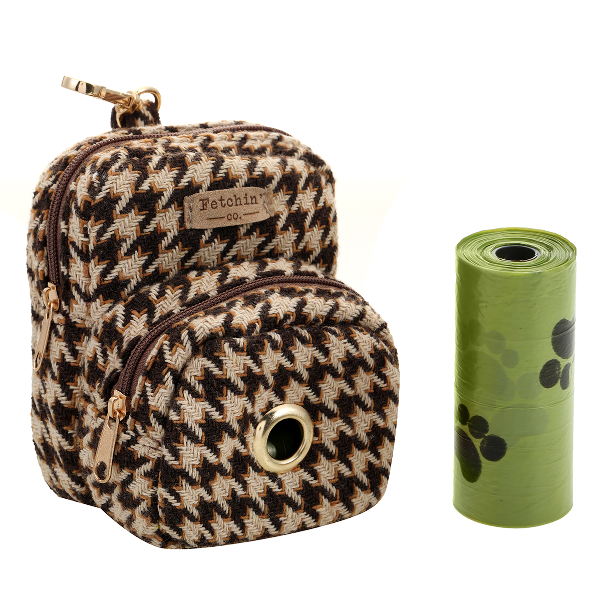 houndstooth mini backpack Houndstooth Mini Backpack Pet Waste Bag & Treat Holder
