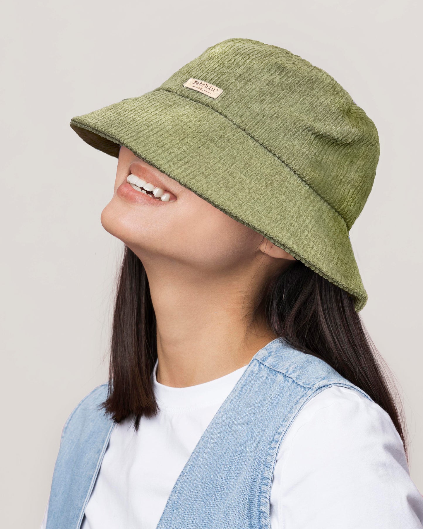 Green Corduroy Bucket Hat