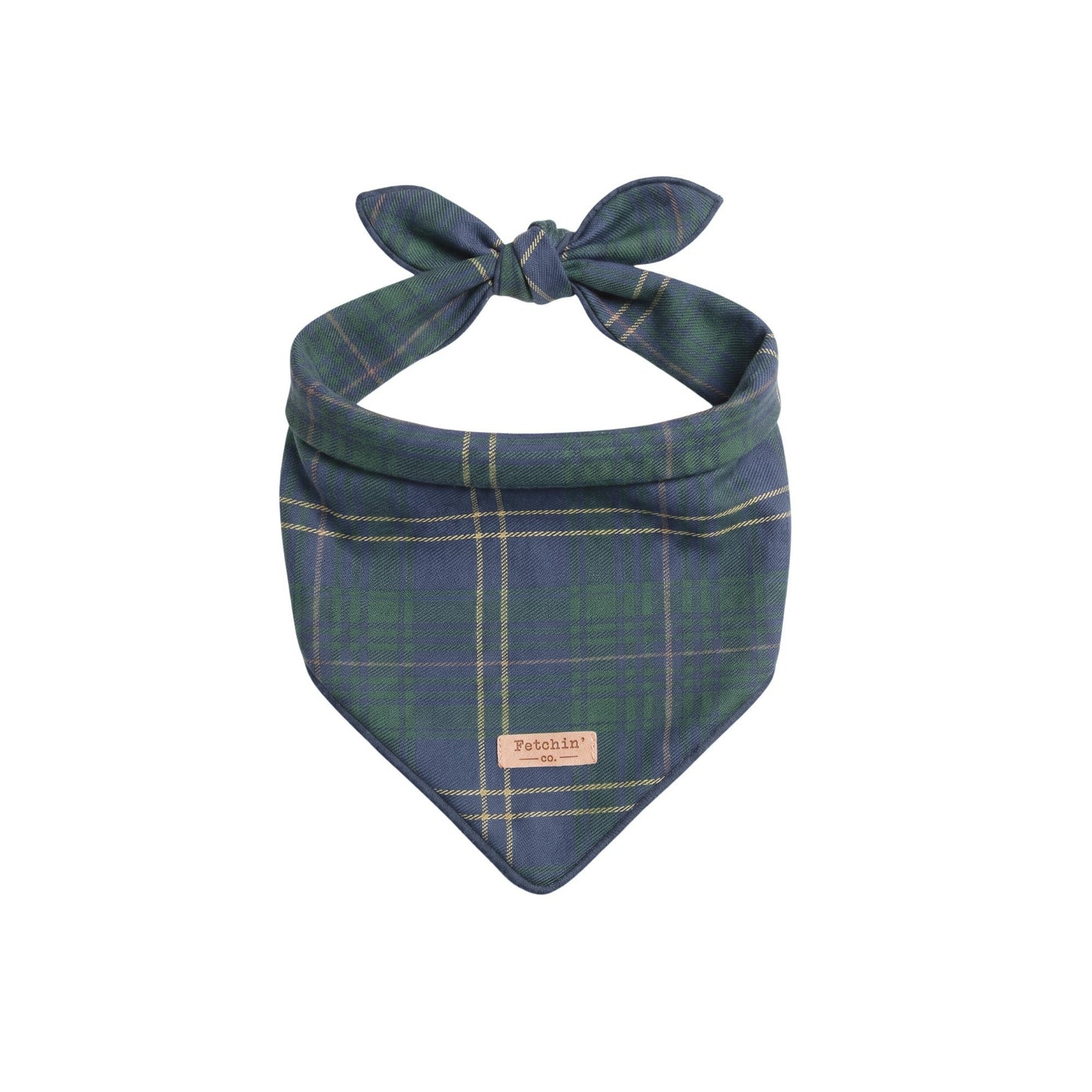 Navy Plaid Bandana