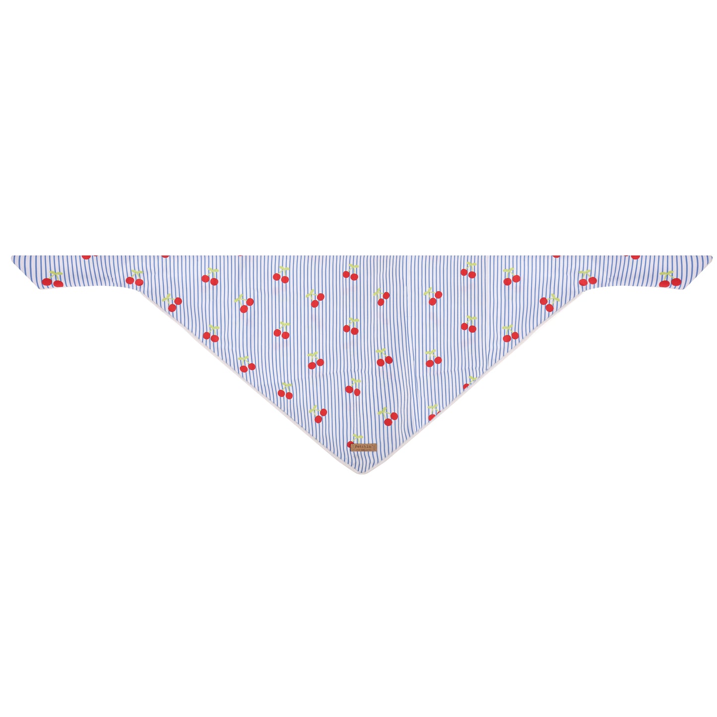 Cherry Pin-Striped Printed Bandana