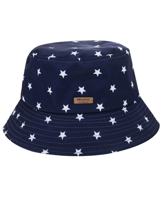 Navy & White Stars Bucket Hat