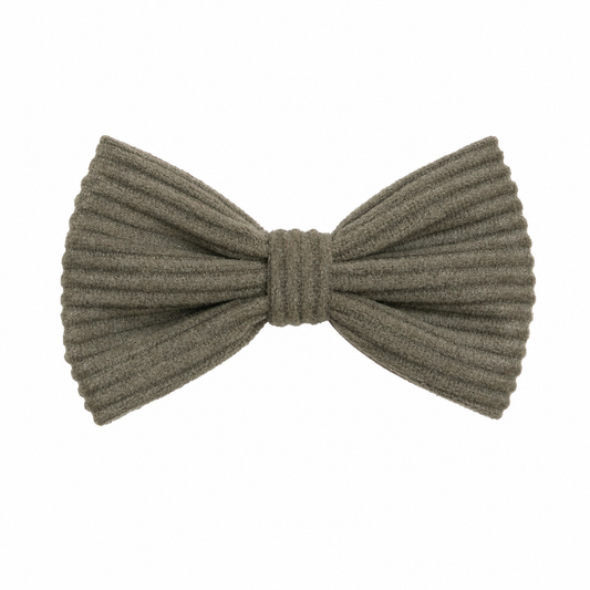 Green Corduroy Collar Bow Tie