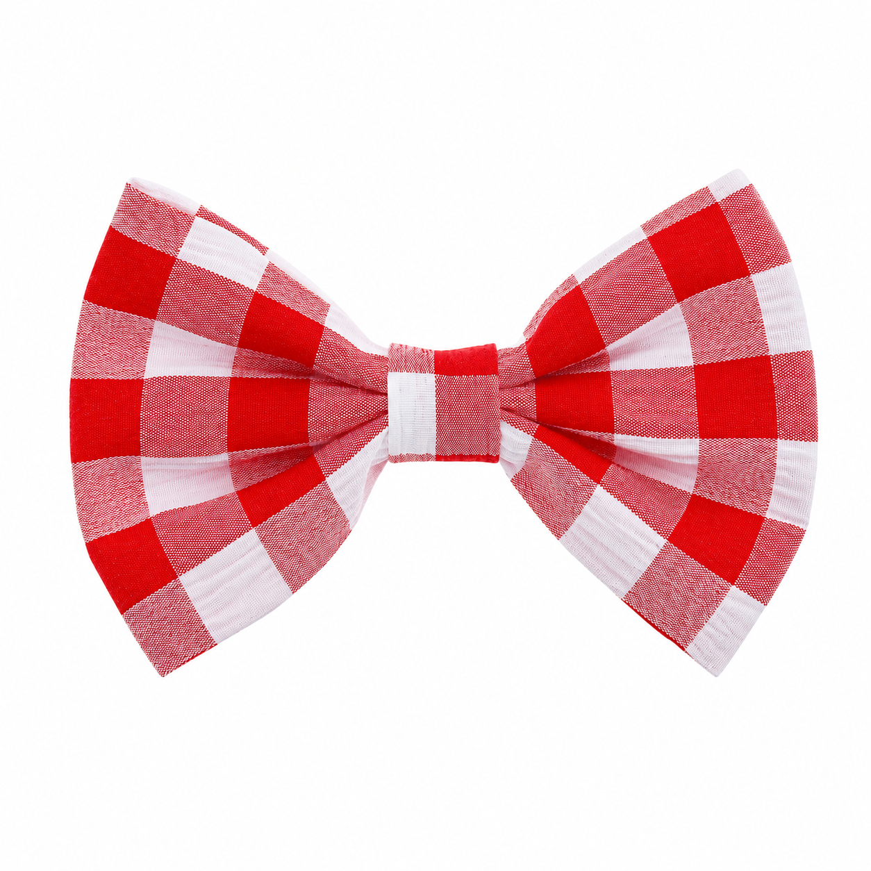 Red Gingham Collar Bow Tie