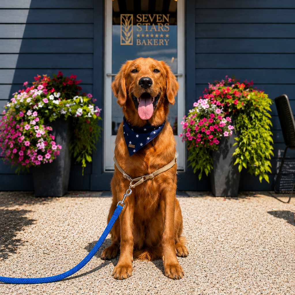 Navy & White Stars Printed Bandana