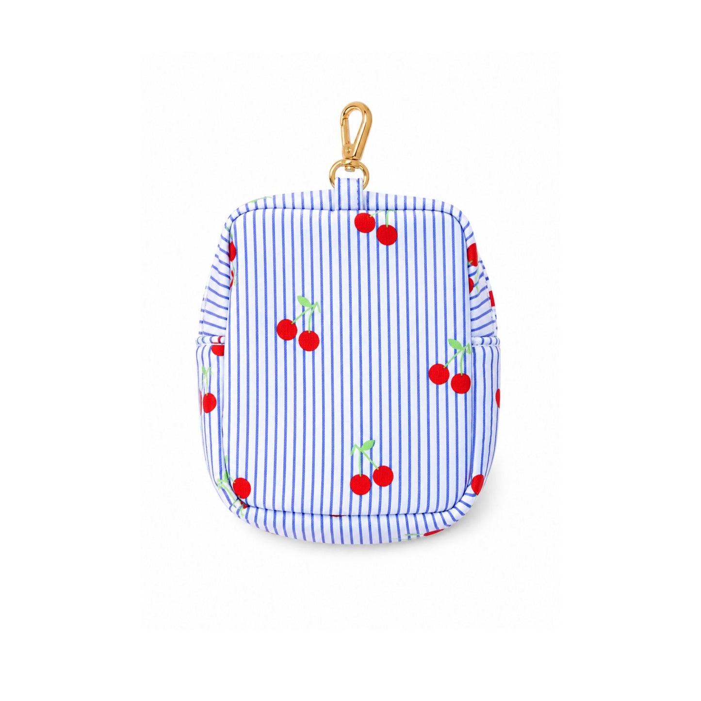 Cherry Pin Stripe Mini Backpack Pet Waste Bag & Treat Holder