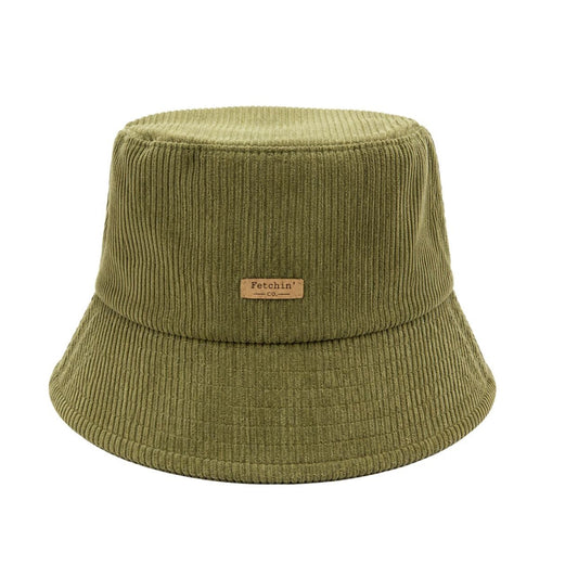 Green Corduroy Bucket Hat