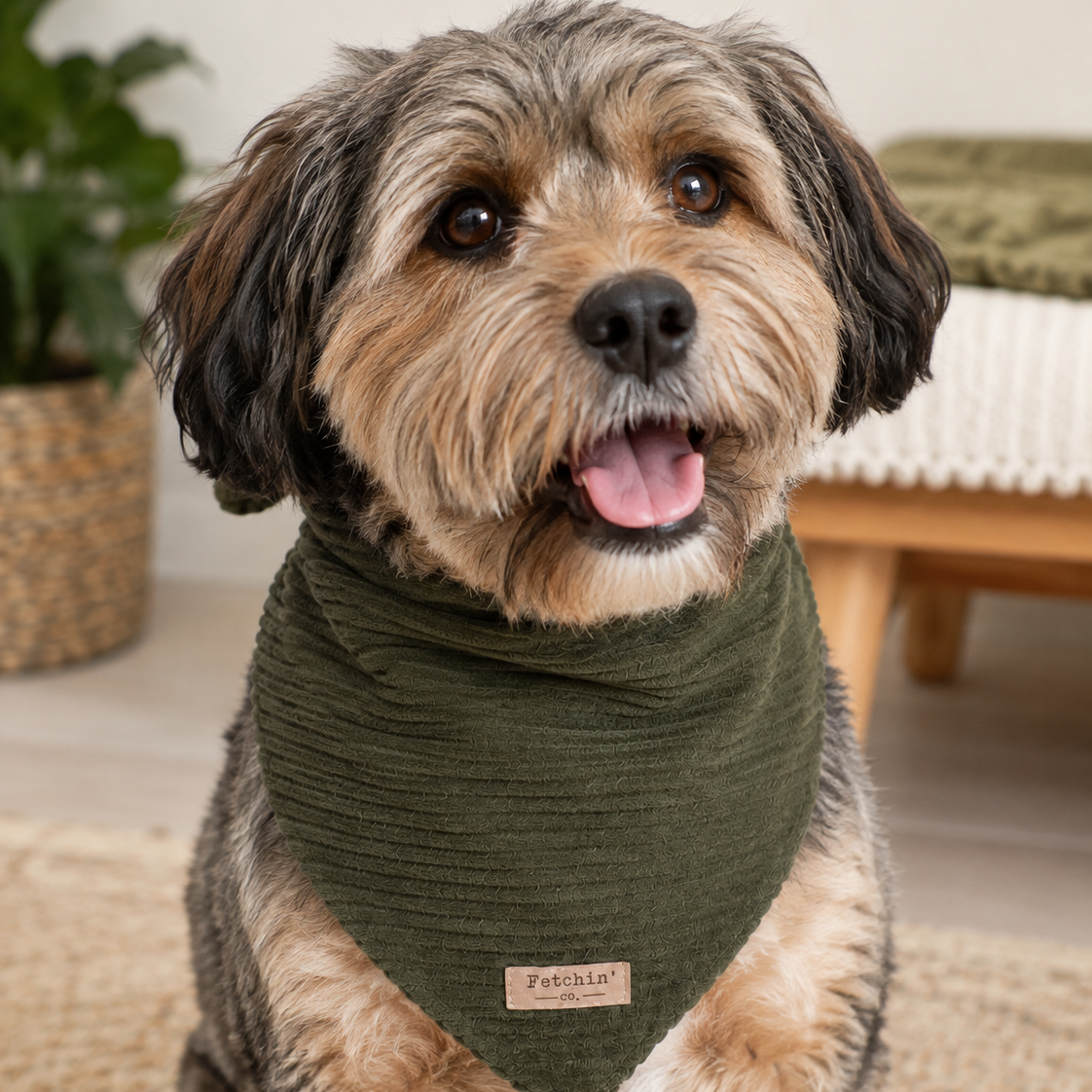 Green Corduroy Bandana