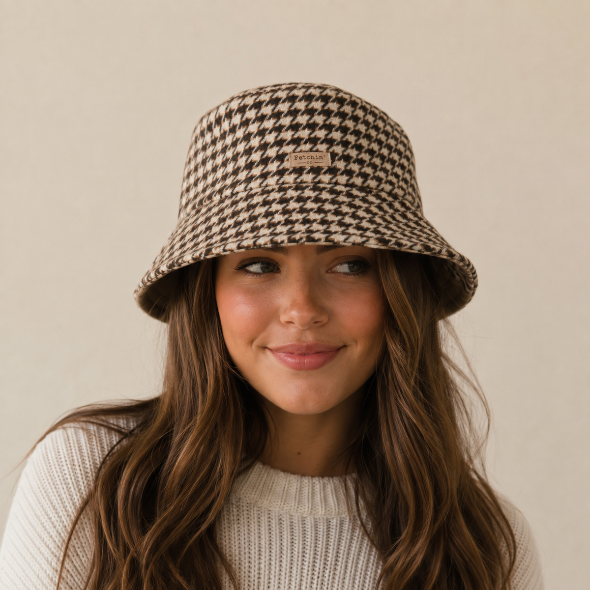 Houndstooth Bucket Hat