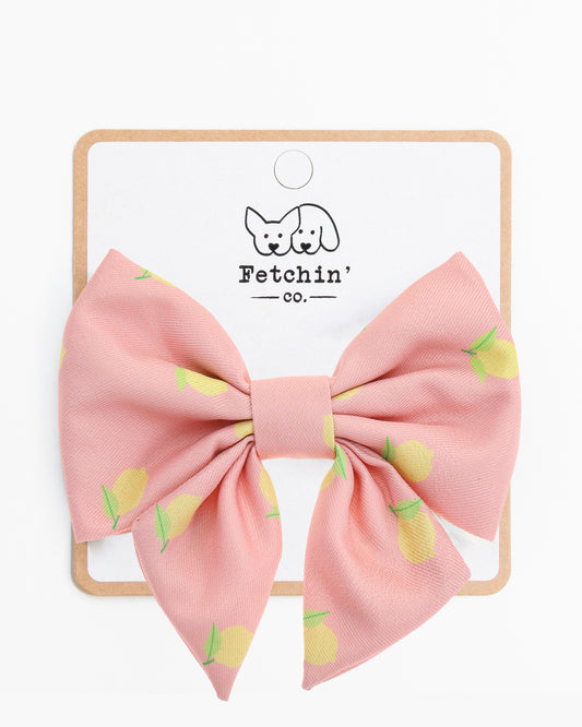 Pink Lemonade Collar Bow