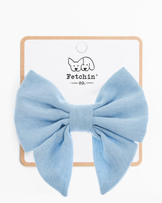 Chambray Collar Bow