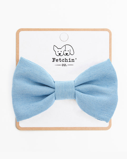 Chambray Collar Bow Tie