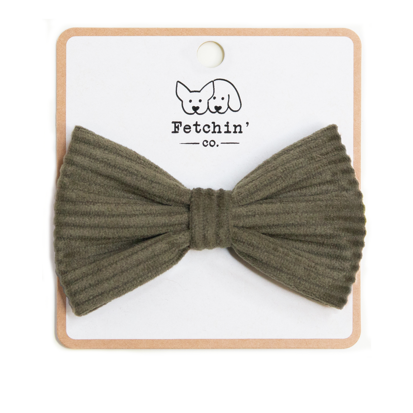 Green Corduroy Collar Bow Tie