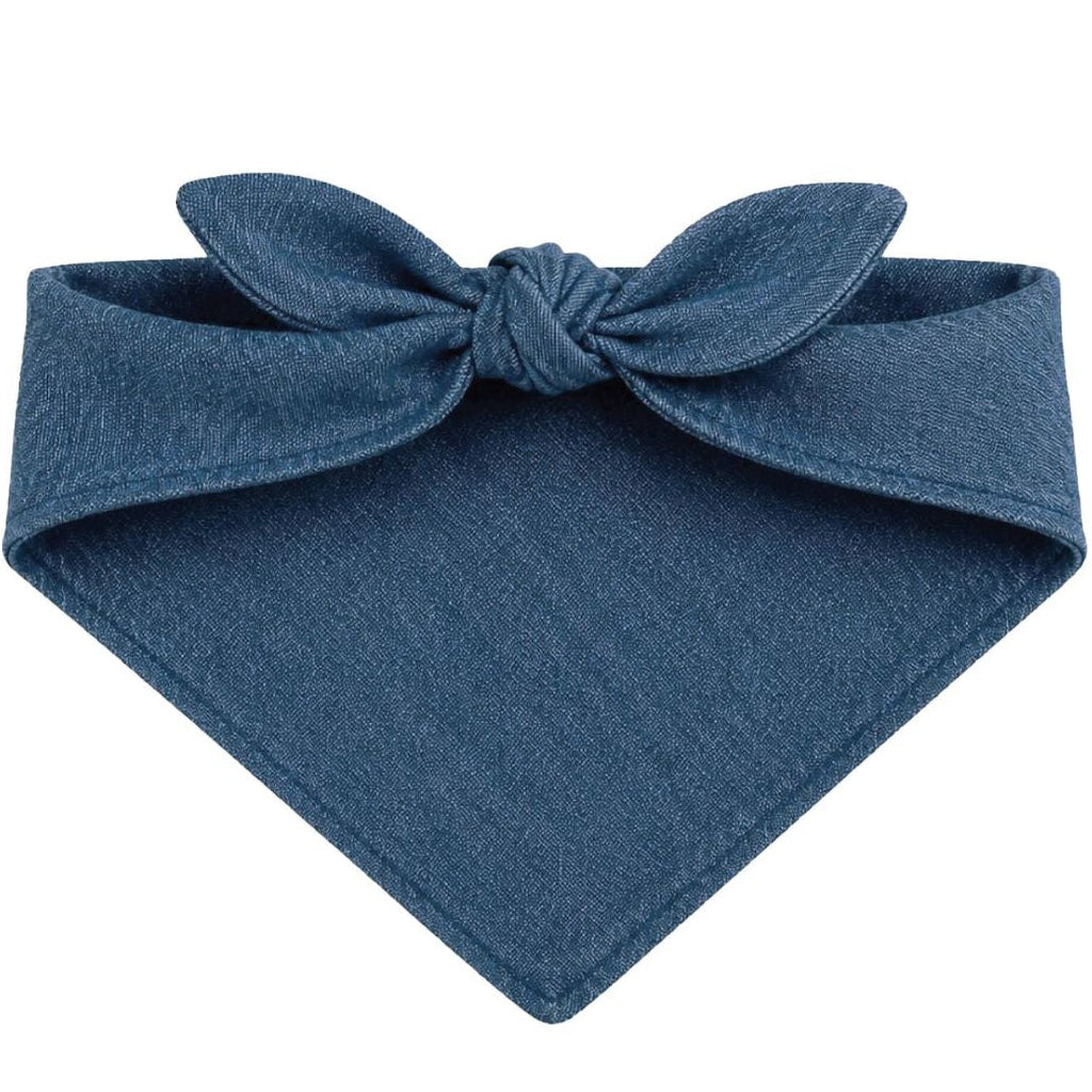 Chambray Embroidered Lobster Bandana