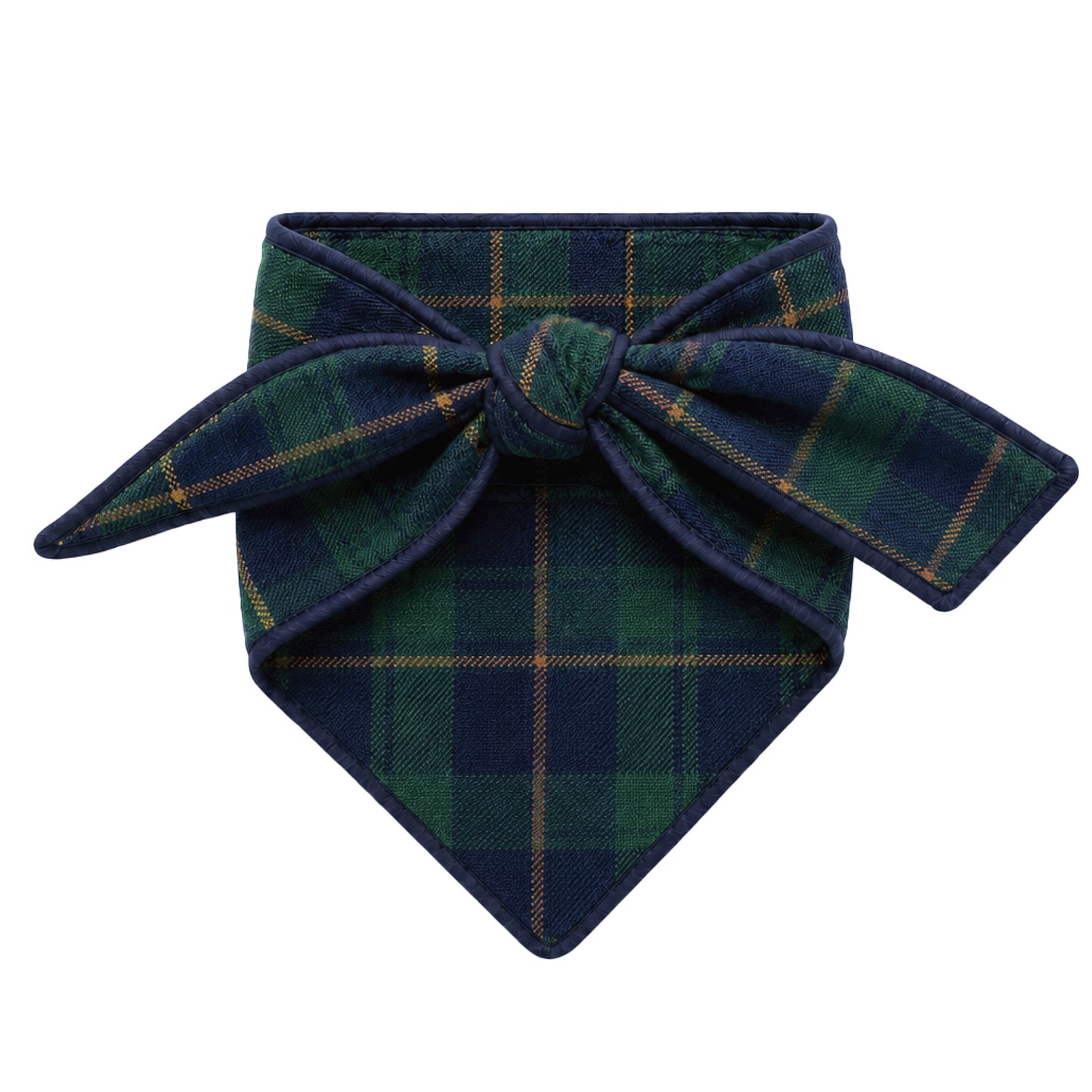 Navy Plaid Bandana
