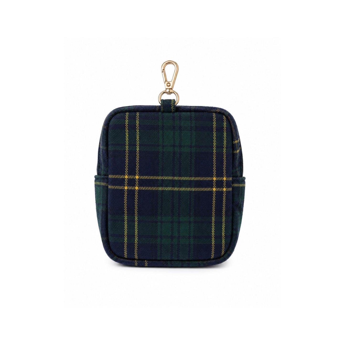 Navy Plaid Mini Backpack Pet Waste Bag & Treat Holder