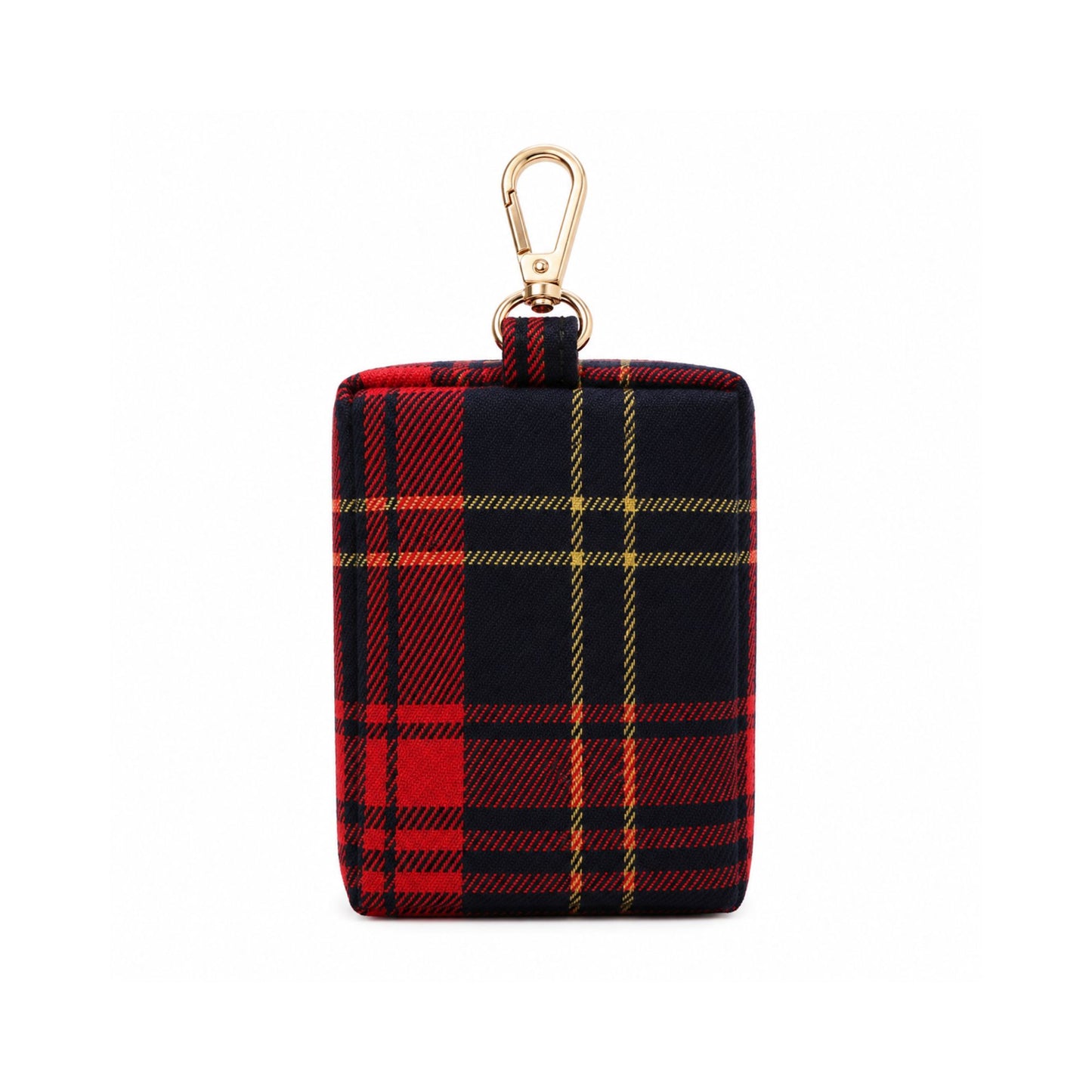 Red Plaid Pet Waste Bag Holder