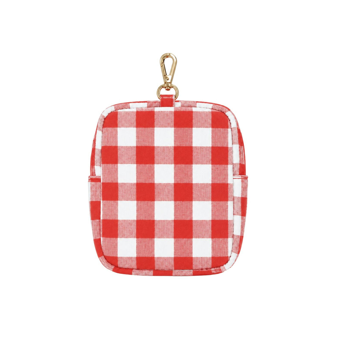 Red Gingham Mini Backpack Pet Waste Bag & Treat Holder