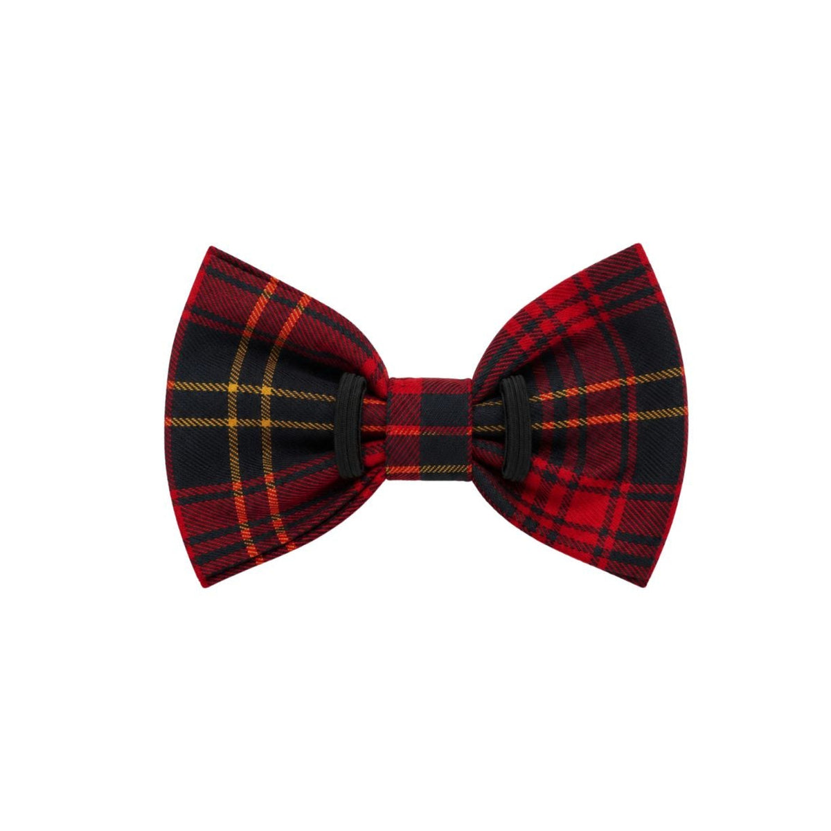Red Plaid Collar Bow Tie