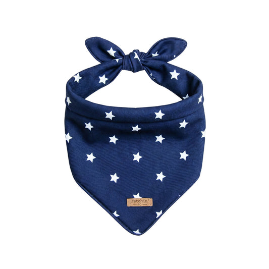 Navy & White Stars Printed Bandana