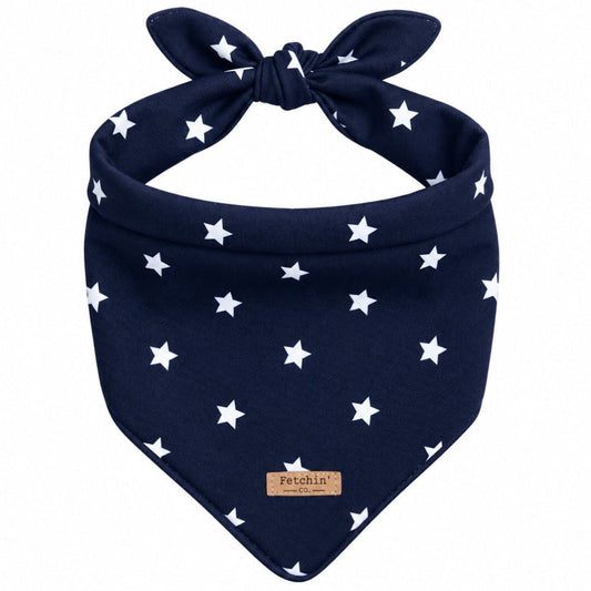 Navy & White Stars Printed Bandana