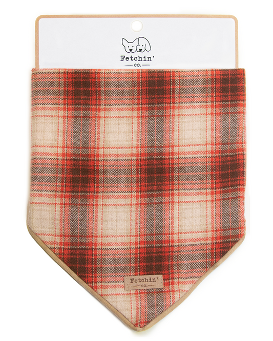 Rust Plaid Bandana