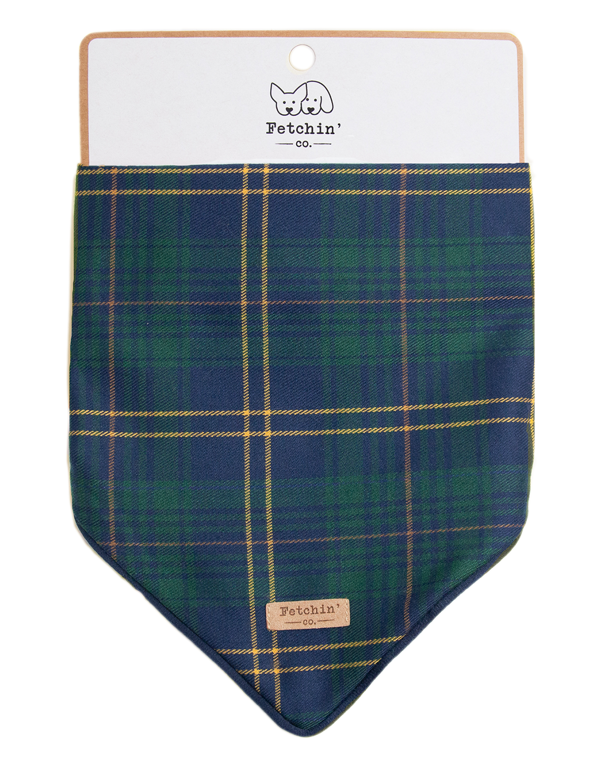 Navy Plaid Bandana