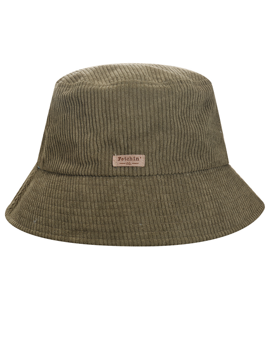 Green Corduroy Bucket Hat