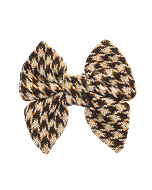 Houndstooth Collar Bow