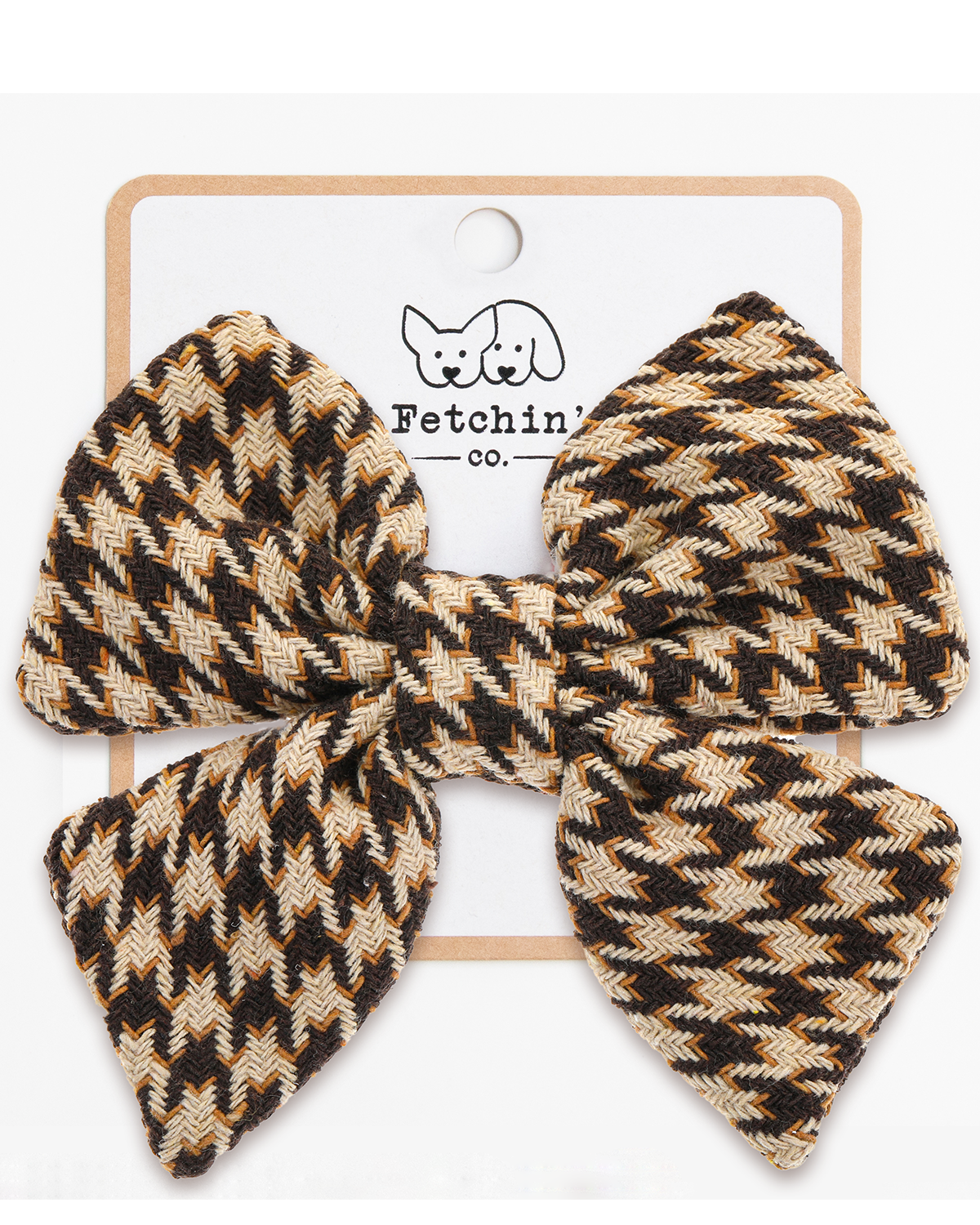 Houndstooth Collar Bow