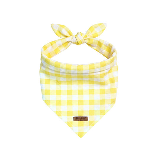 Yellow Gingham Bandana