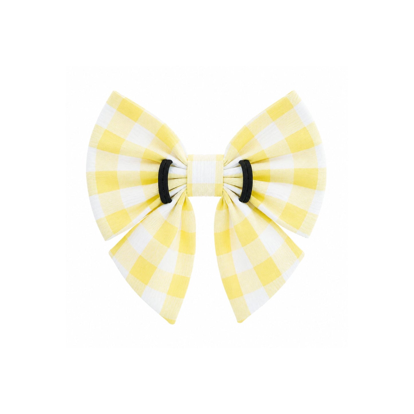 Yellow Gingham Collar Bow