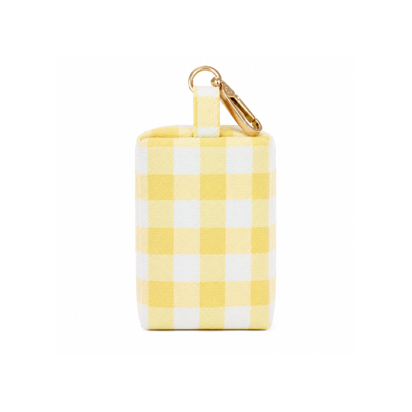 Yellow Gingham Pet Waste Bag Holder