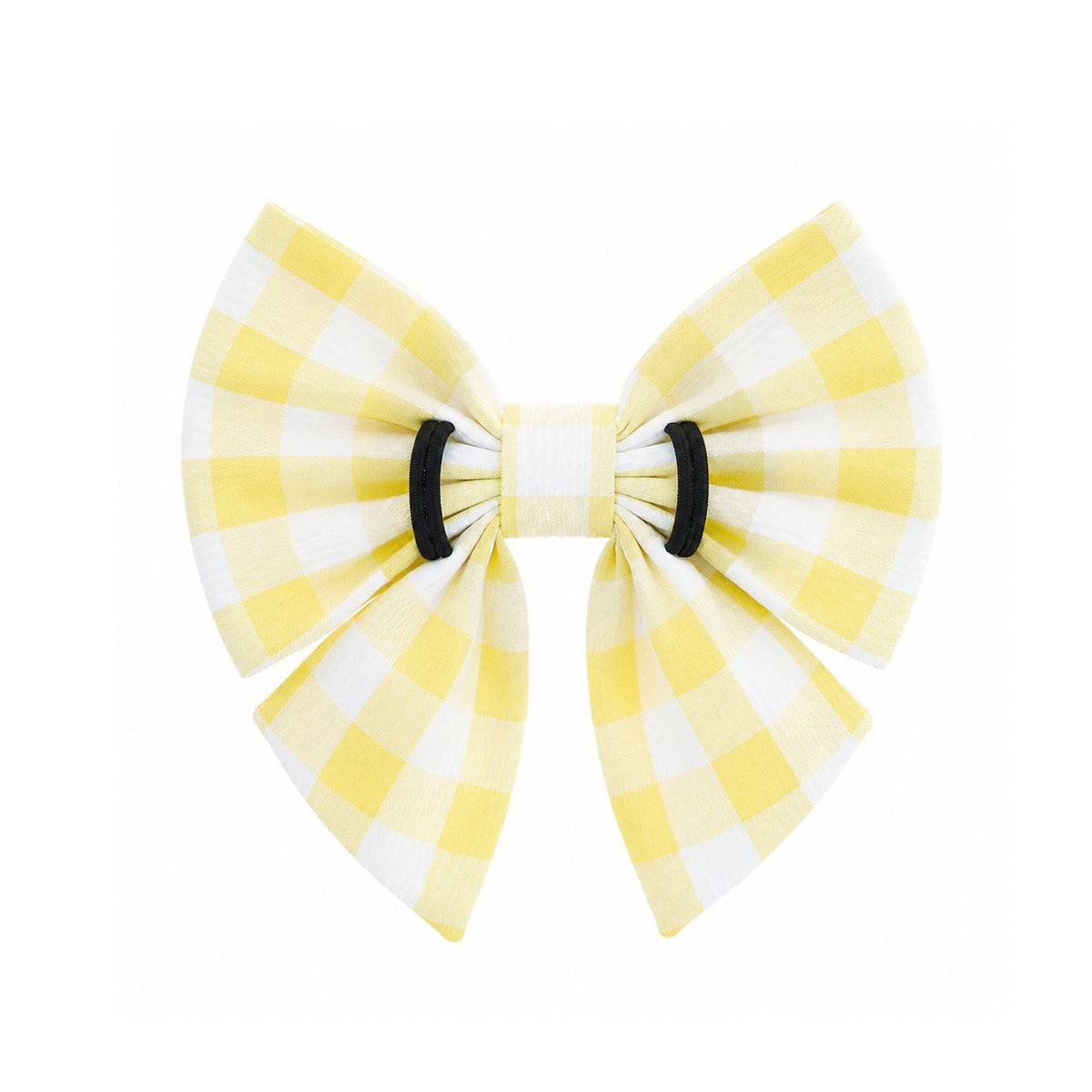 Yellow Gingham Collar Bow