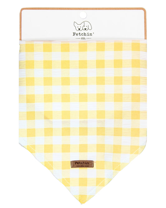 Yellow Gingham Bandana
