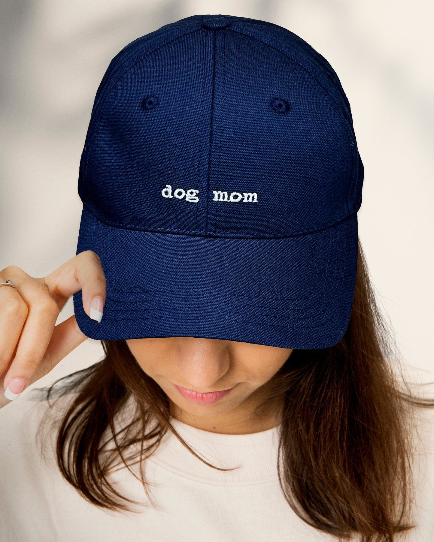 Dog Mom Navy Baseball Hat