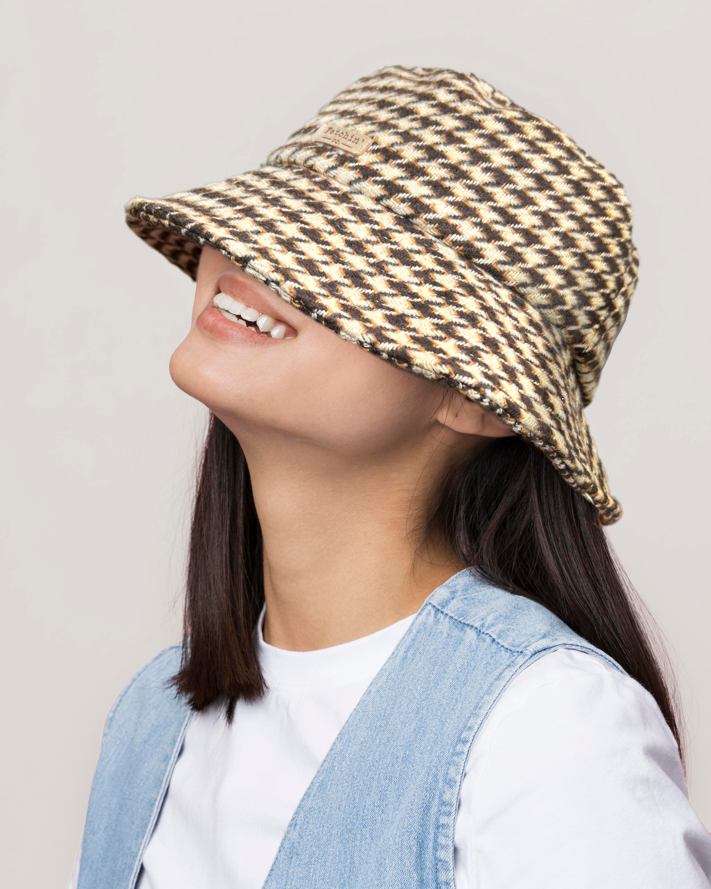 Houndstooth Bucket Hat